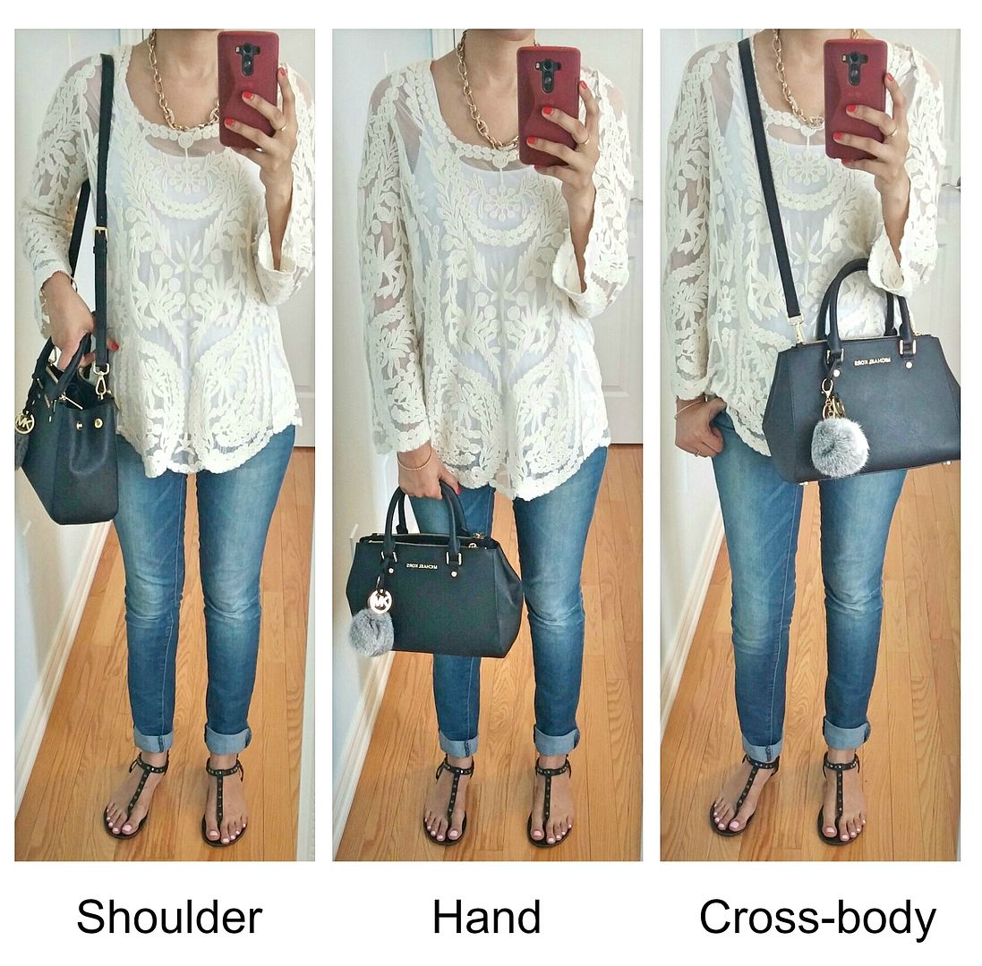 Ella Pretty Blog Bag Review My Michael Kors Sutton Satchel in Black